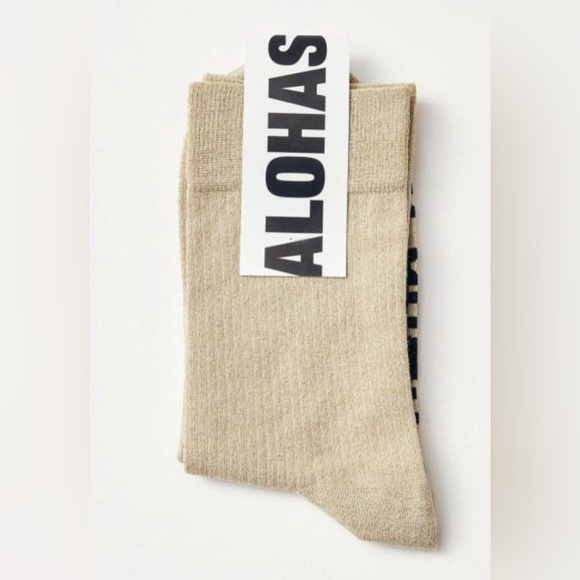 💥PRICE DROP💥 Alohas Ava Shimmer Gold Socks-NWT - Picture 2 of 8